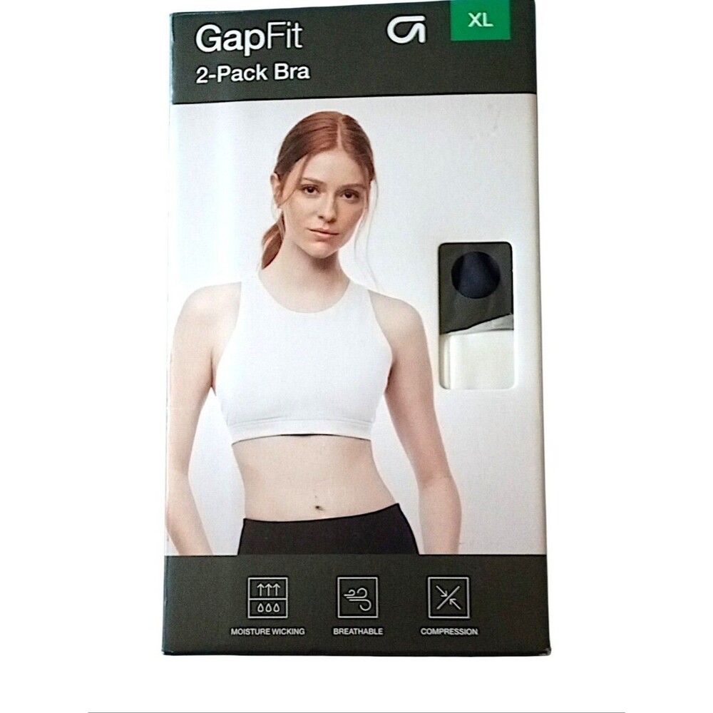 New GapFit 2-Pack Bra Size XL Black & White